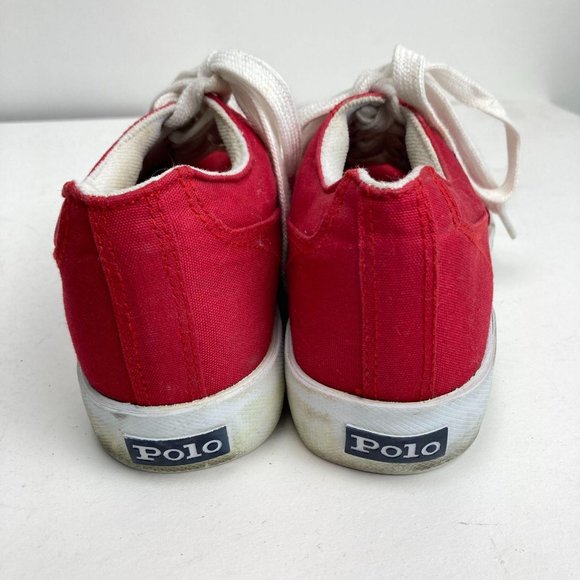 Polo Rlaph Lauren Red Lace up Shoes 8B - Picture 6 of 10
